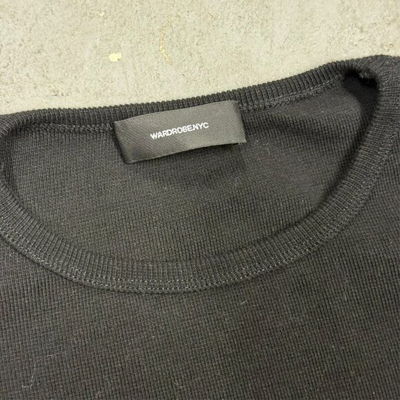 WARDROBE.NYC Cropped Sweatshirt Black Cotton Medium - Picture 4 of 7